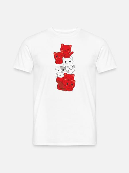 Österreich flagge Katze deutsch Österreich Katzen - Männer T-Shirt - Weiß