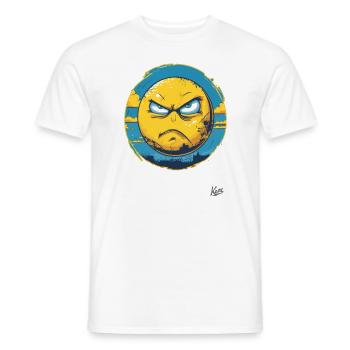 Gelbe und Blaue Wütende Ukrainische Sonne - Männer T-Shirt - Weiß - Vorne - AI Model Male 178 dark (178cm)