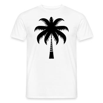 Palm trees - Men's T-Shirt - white - Front - AI Model Male 178 dark (178cm)