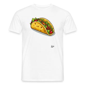 The best, deliciously delicious tacos from Mexico - Men's T-Shirt - white - Front - AI Model Male 178 dark (178cm)