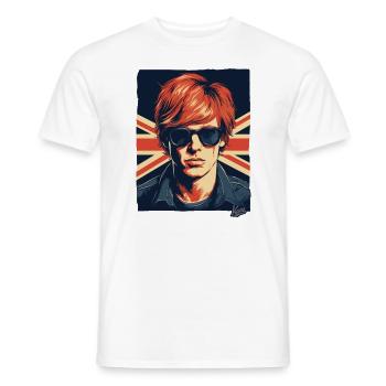 Drapeau britannique Anglais Homme britannique - T-shirt homme - blanc - Devant - AI Model Male 178 dark (178cm)