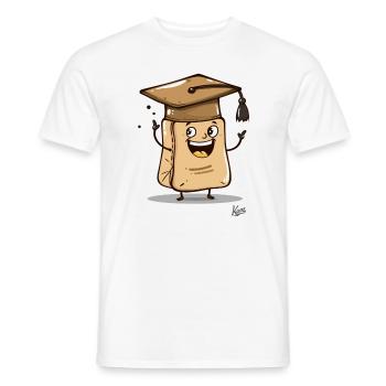 Thé drôle drôle en sachet de thé en tant que diplômé - T-shirt homme - blanc - Devant - AI Model Male 178 dark (178cm)