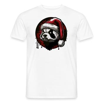 Panda de Noël - T-shirt homme - blanc - Devant - AI Model Male 178 dark (178cm)