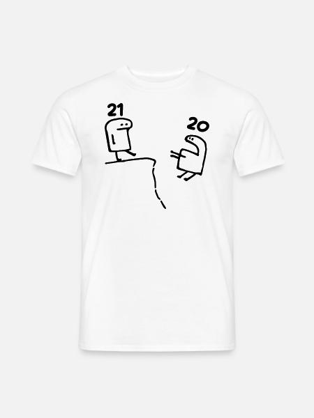 21 jaar oud - 21e verjaardag Fun Gift 21 jaar oud - Heren T-shirt - wit