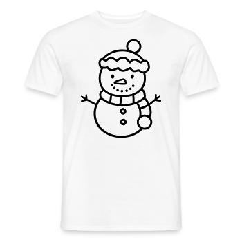 Bonhomme de neige - T-shirt homme - blanc - Devant - AI Model Male 178 dark (178cm)
