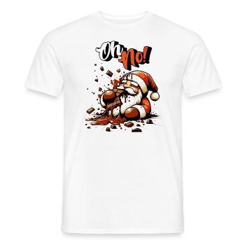 Oh No! Schöne Bescherung für Schokoladen- Fans - Männer T-Shirt - Weiß - Vorne - AI Model Male 178 dark (178cm)