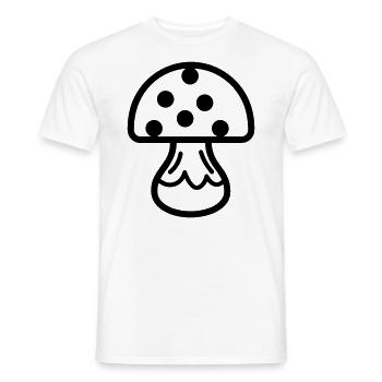 Mushroom - Men's T-Shirt - white - Front - AI Model Male 178 dark (178cm)