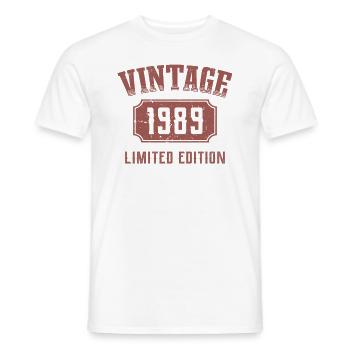 33 ans Édition Limitée 33ème Anniversaire 1989 - T-shirt homme - blanc - Devant - AI Model Male 178 dark (178cm)