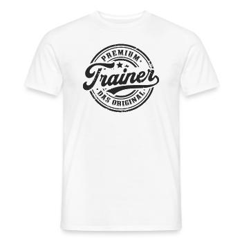 Trainer Original Fitnesstrainer Sportlehrer Coach - Männer T-Shirt - Weiß - Vorne - AI Model Male 178 dark (178cm)
