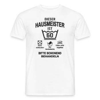 Dieser Hausmeister ist 60 Jahre alt - Männer T-Shirt - Weiß - Vorne - AI Model Male 178 dark (178cm)