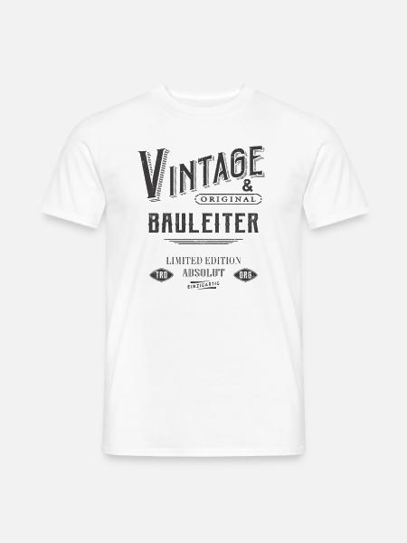 Bauleiter Vintage - Männer T-Shirt - Weiß