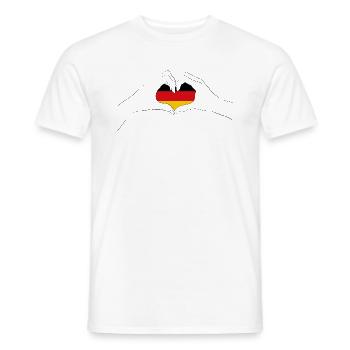 Germany Heart - Men's T-Shirt - white - Front - AI Model Male 178 dark (178cm)