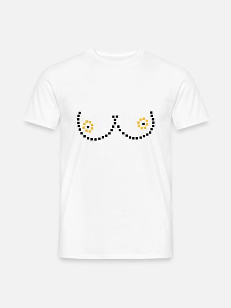 Pixel breasts - Men's T-Shirt - white