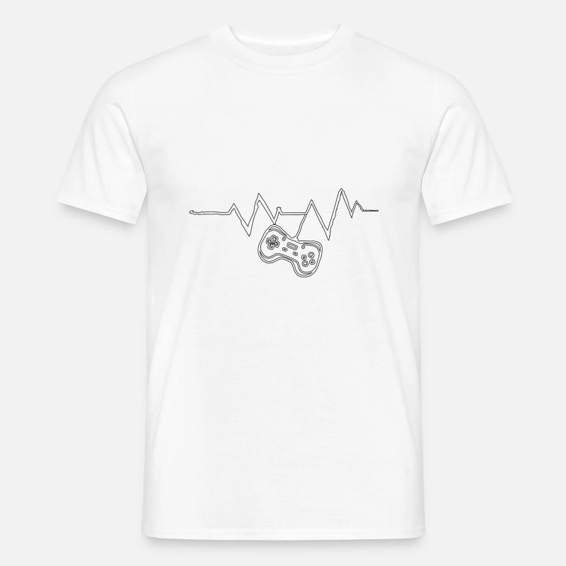 Heartbeat-Controller - Männer T-Shirt - Weiß