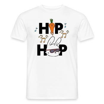 Hip Hop Funny Easter Rabbit Pun - Men's T-Shirt - white - Front - AI Model Male 178 dark (178cm)