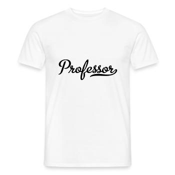 professor metroscript - Men's T-Shirt - white - Front - AI Model Male 178 dark (178cm)