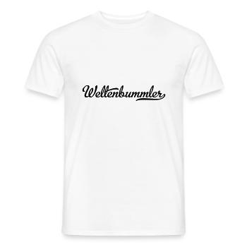 weltenbummler - Männer T-Shirt - Weiß - Vorne - AI Model Male 178 dark (178cm)