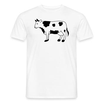 Vache - T-shirt homme - blanc - Devant - AI Model Male 178 dark (178cm)