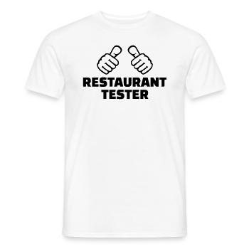Restaurant Tester - Männer T-Shirt - Weiß - Vorne - AI Model Male 178 dark (178cm)