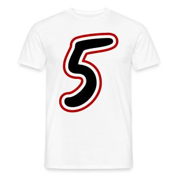 5 Symbole numérique - T-shirt homme - blanc - Devant - AI Model Male 178 dark (178cm)