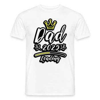 Dad 2025 Loading Papa Baby - Männer T-Shirt - Weiß - Vorne - AI Model Male 178 dark (178cm)
