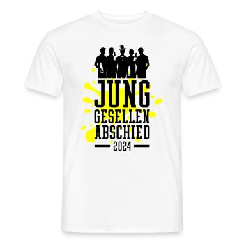 Enterrement de vie de garçon 2024 Marié Enterrement de vie de garçon - T-shirt homme - blanc - Devant - AI Model Male 178 dark (178cm)