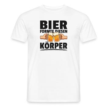 Bier formte diesen Körper Saufen Alkohol Sprüche - Männer T-Shirt - Weiß - Vorne - AI Model Male 178 dark (178cm)