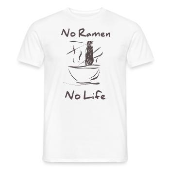 No Ramen No Life lustige Ramen noodle Bowl - Männer T-Shirt - Weiß - Vorne - AI Model Male 178 dark (178cm)