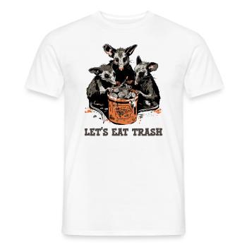 Possum Lets Eat Trash - Men's T-Shirt - white - Front - AI Model Male 178 dark (178cm)