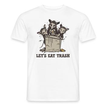 Possum Lets Eat Trash - Men's T-Shirt - white - Front - AI Model Male 178 dark (178cm)