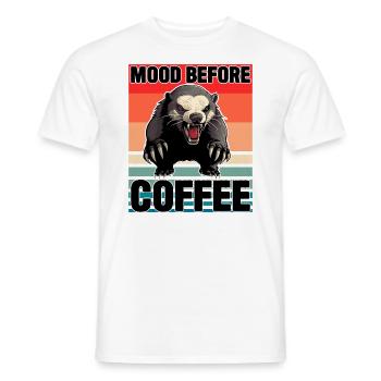 Humeur de blaireau de miel avant le café - T-shirt homme - blanc - Devant - AI Model Male 178 dark (178cm)