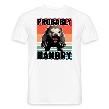 Blaireau à miel probablement hangry - T-shirt homme - blanc - Devant - AI Model Male 178 dark (178cm)