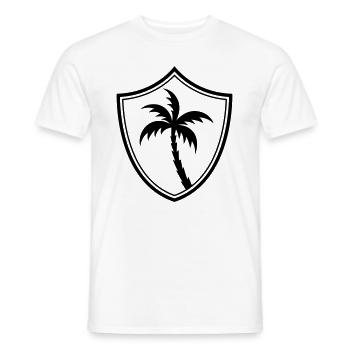 palme symbol silhouette icon wappen - Männer T-Shirt - Weiß - Vorne - AI Model Male 178 dark (178cm)