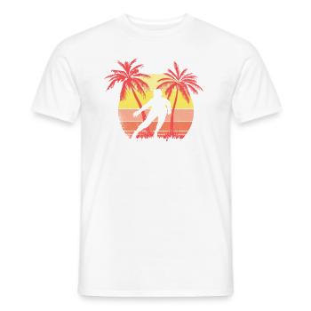 Roller Skates Girl Skating Summer Sunset 80s Palm - Männer T-Shirt - Weiß - Vorne - AI Model Male 178 dark (178cm)