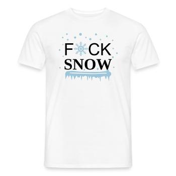 Je déteste la neige, je déteste l’hiver - Fuck Snow - T-shirt homme - blanc - Devant - AI Model Male 178 dark (178cm)