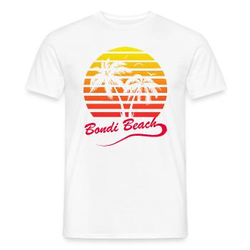 Bondi Beach - Men's T-Shirt - white - Front - AI Model Male 178 dark (178cm)