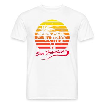 San Francisco - T-shirt homme - blanc - Devant - AI Model Male 178 dark (178cm)