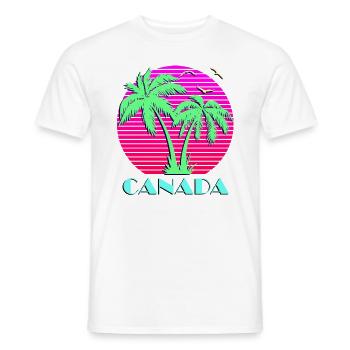 Sarcastique Canada Palm Trees - T-shirt homme - blanc - Devant - AI Model Male 178 dark (178cm)