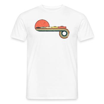Coche clásico de 1960s Retro Vintage Puesta de - T-shirt homme - blanc - Devant - AI Model Male 178 dark (178cm)