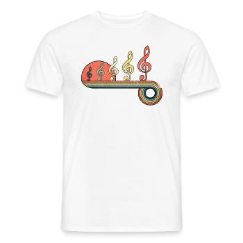 G Klav Vintage Puesta de sol Arco iris Color - T-shirt homme - blanc - Devant - AI Model Male 178 dark (178cm)