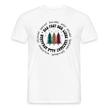 Frohe Weihnachten Sprachen - Männer T-Shirt - Weiß - Vorne - AI Model Male 178 dark (178cm)