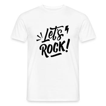 Let's Rock - Rock Music Rock & Roll - Men's T-Shirt - white - Front - AI Model Male 178 dark (178cm)