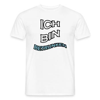 Ich bin betrunken - Männer T-Shirt - Weiß - Vorne - AI Model Male 178 dark (178cm)