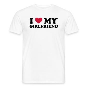 I Love My Girlfriend - Männer T-Shirt - Weiß - Vorne - AI Model Male 178 dark (178cm)