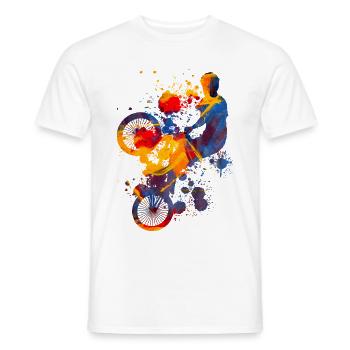 Bmx - Männer T-Shirt - Weiß - Vorne - AI Model Male 178 dark (178cm)