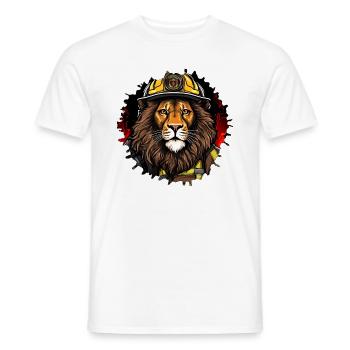 Brigade de pompiers de Louvain - T-shirt homme - blanc - Devant - AI Model Male 178 dark (178cm)