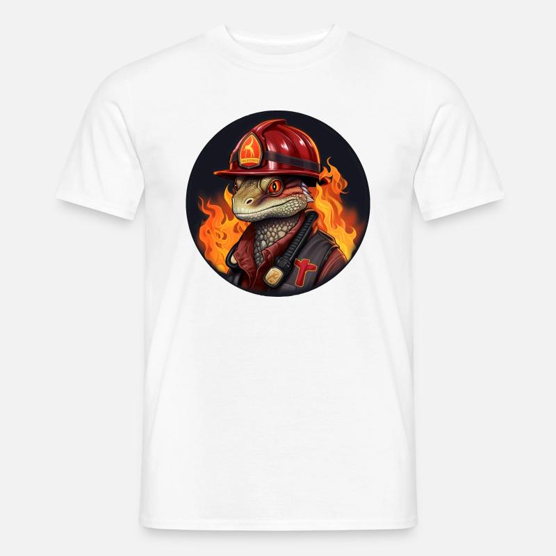 Fire Brigade Lizard - Men's T-Shirt - white