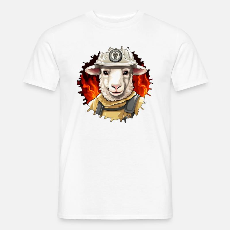 Fire Brigade Sheep - Men's T-Shirt - white