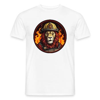 Brigade de pompiers de Louvain - T-shirt homme - blanc - Devant - AI Model Male 178 dark (178cm)