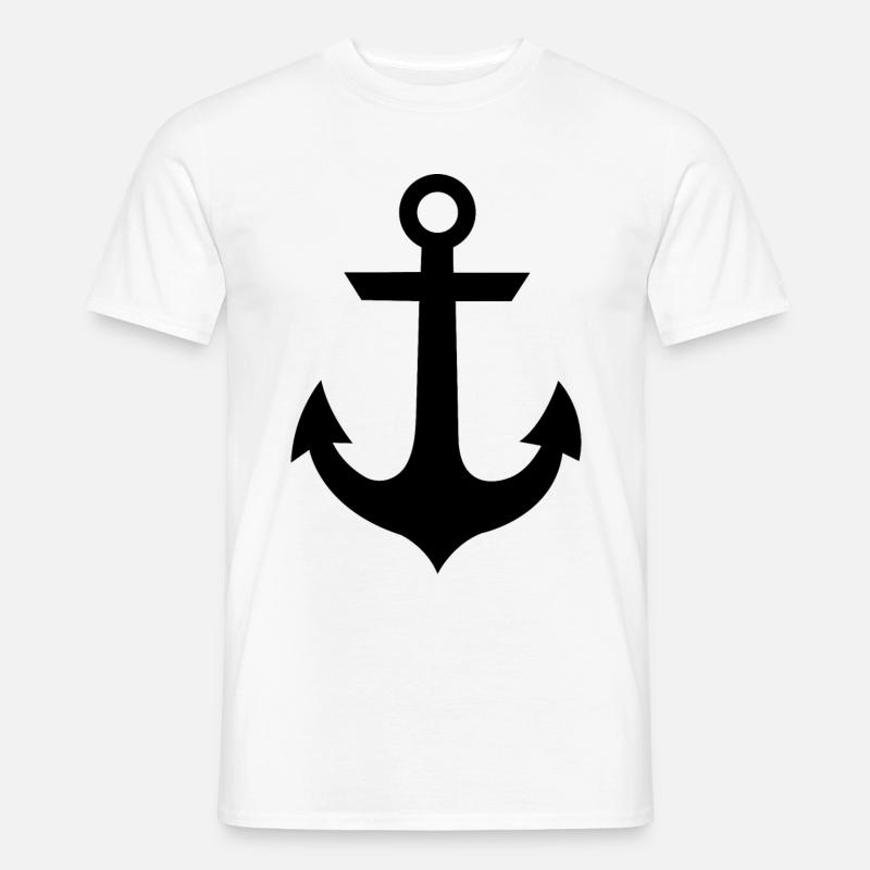 Anker - Männer T-Shirt - Weiß